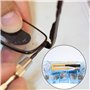 500 Pièces Ensemble Outils de Réparation de Lunettes, avec Petits écrous à Vis, Plaquettes Nasales en Silicone, Pince à épiler, 