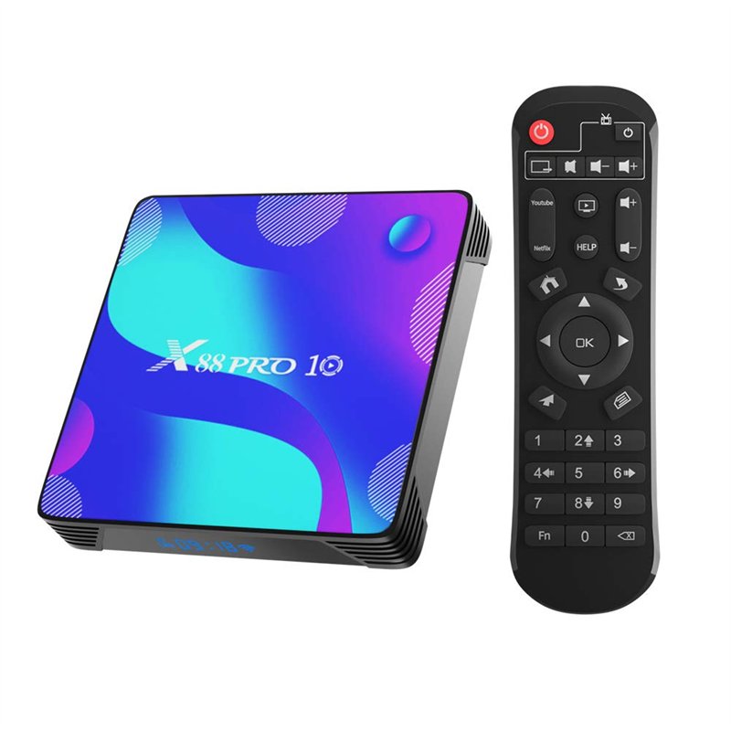 Android 11 TV Box,TUREWELL Android Box 4Go RAM 32Go ROM RK3318 Quad-Core 64bit Cortex-A53 Support 2.4/5.0GHz Dual-Band WiFi BT4.