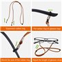 LAOYE Lot de 6 cordons de lunettes pour lunettes de soleil, lunettes de lecture, lunettes de protection