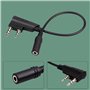 Retevis TCK01 Talkie Walkie Adaptateur Audio 2 Broches à 3.5mm, Câble Adaptateur Audio Talkie-walkie Compatible avec Talkie Walk