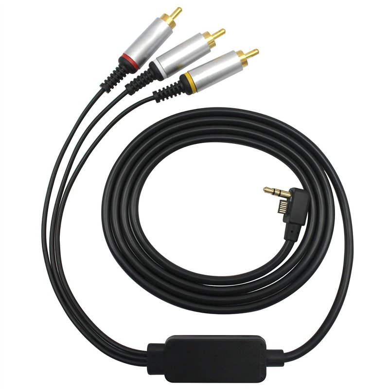 OSTENT AV Audio Vidéo RCA Composite Câble Compatible pour Sony PSP 2000/3000 Slim to TV