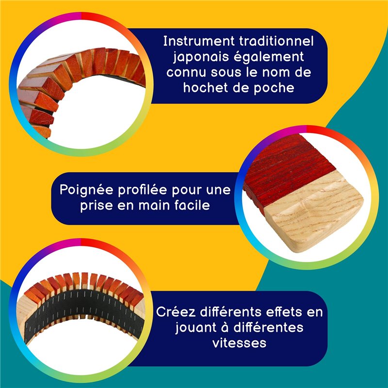 Image secondaire de A-Star Instrument à effets sonores Kokiriko en bois dur