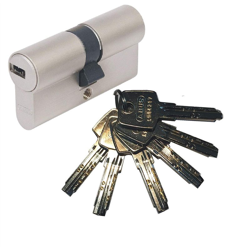 Abus EC550 Cylindre de porte double entrée livré avec 6 clés 45/45 mm