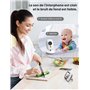 GHB Babyphone Caméra 3.2 inches Bébé Moniteur Babyphone Vidéo LCD Couleur Bébé Surveillance 2.4 GHz Communication Bidirectionnel
