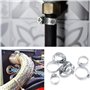 Collier de Serrage Réglables, Tuyau Clips, Colliers de Serrage en Acier Inoxydable, Pinces de Tuyau pour Tube A'automobiles, Pis