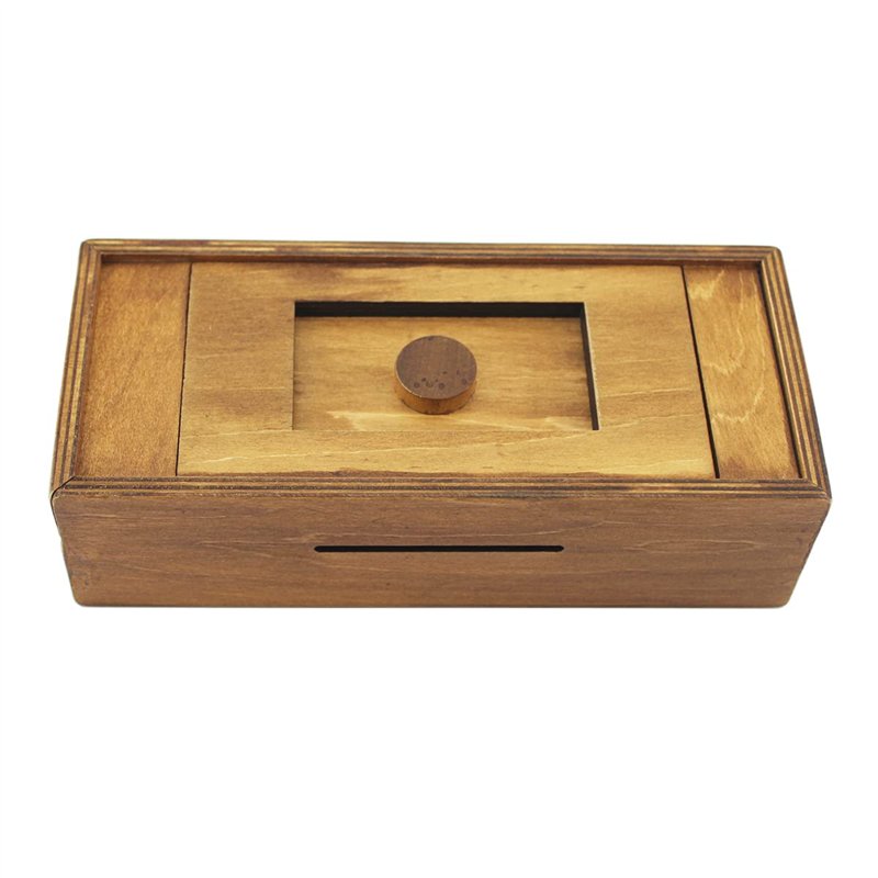Boîtes de puzzle en bois avec compartiments cachés - Casse-tête intelligents pour adolescents et adultes - Porte-cartes - Jeu di