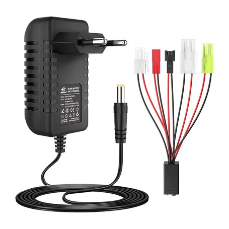 Intelligent 2.4V 3.6V 4.8V 6V 7.2V 8.4V 9.6V 10.8V 12V NIMH/NICD Chargeur de Batterie pour 2-10S Batterie Airsoft Batterie Voitu