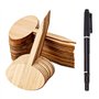 SAVITA 10x6cm 30pcs Étiquettes De Plantes en Bois Étiquettes De Jardin Ovales pour Plante en Pot Graines Fleurs Herbes Légumes