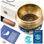 Zenamaste • Bol Tibétain Chantant Méditation Fait à la main à Bhaktapur (Népal) - 450gr ⌀11,5cm - Coffret Zen - Papier népalais 
