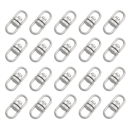 Ganzoo Lot de 20 ferrures pivotantes pour porte-clés