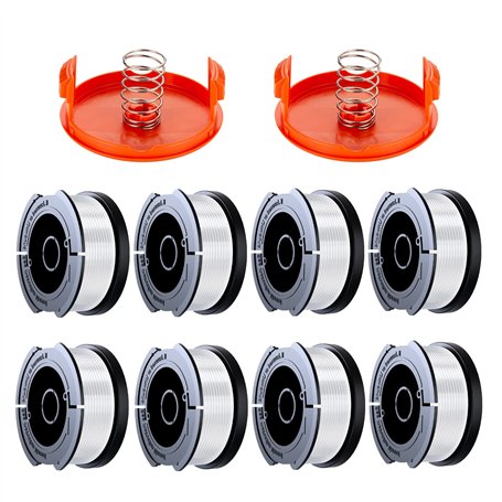 Eventronic 8 Pack Bobine Fil Coupe Bordure Compatible avec Black et Decker Coupe Bordures