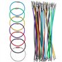 Graplan 35 pièces Porte-clés en Fil Couleur en Acier Inoxydable Porte-clés en câble Boucle Anneaux avec Joints en Acier Inoxydab