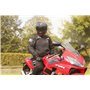 JET Blouson moto imperméable avec armure veste moto multi fonctionnel textile (Noir, 4XL (EU 58-60))