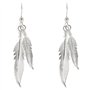 LES POULETTES BIJOUX - Boucles d'oreilles Deux Plumes d'argent 925