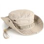 Amoyeric Unisexe Chapeau de Soleil Chapeau de Brousse Chapeau de Protection pour pêcheur Voyager Pêche Chapeau Anti-UV (Khaki)