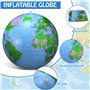 8 Pièces Globe Gonflable PVC Globe Terrestre Gonflable Globe de Balle pour Jouer à la Plage ou l'enseignement,16 Pouces