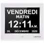 LEMNOI 8" Pouce LCD Horloge Numérique Calendrier N11 avec Date Jour Et Heure Horloge Non-Abrégée Auto Dimming 8 Langues HD Displ