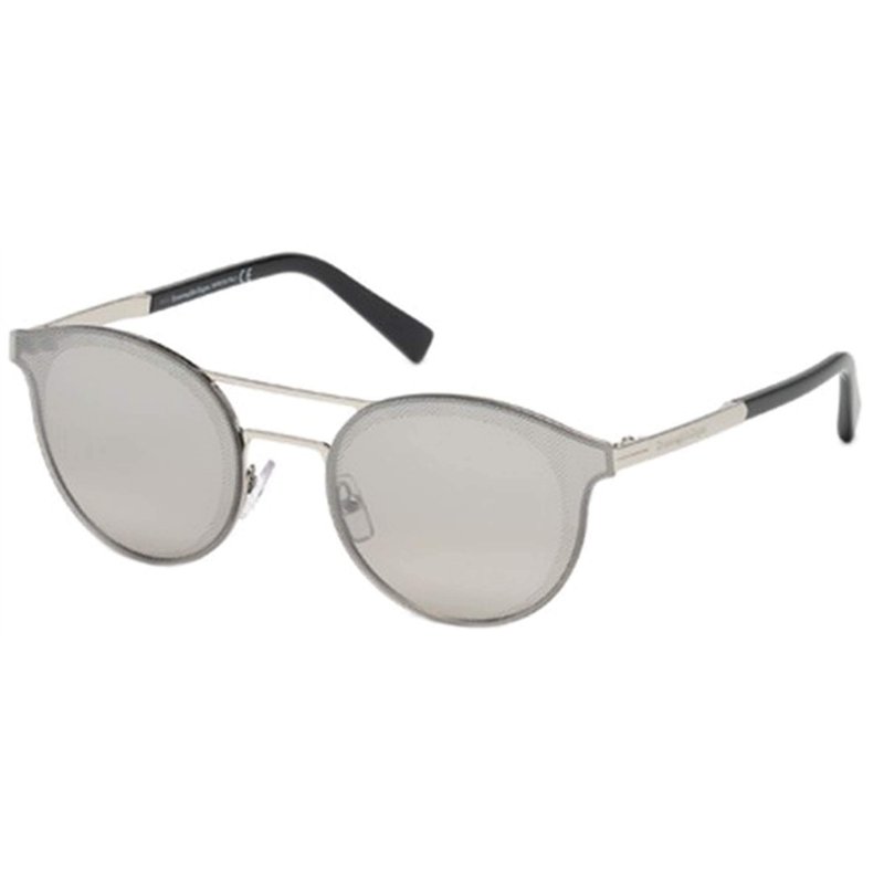 Ermenegildo Zegna Lunettes de Soleil EZ0085 SHINY PALLADIUM/GREY 60/19/140 femme