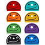 Uniclife 24 PCS 2.5 cm Couvre Clef de Capuchon Clé Identificateurs de Clés à Visage Souriant Marqueurs pour Clés Standard Plates