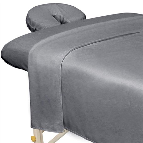 ForPro Professional Collection - Ensemble de draps de massage 3 pièces en microfibre de qualité supérieure
