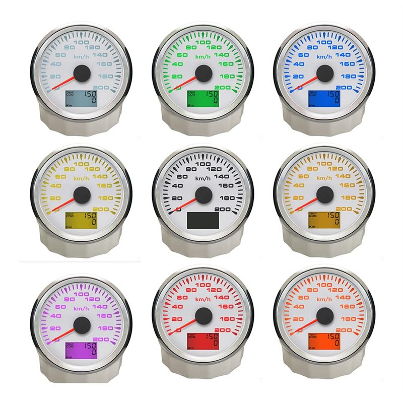 Image secondaire de ELING Auto GPS Compteur De Vitesse Velometer 0-200KM/H Kilométrage De Vitesse Pour Course De Voiture Moto Avec Rétro-Éclairage 8