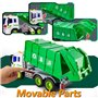 HERSITY Camion Poubelle Jouet Enfant avec Son et lumière, Gros Camion Jouet Voiture à Friction Véhicule Educatifs Cadeau pour 3 