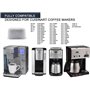 Lot de 12 filtres à eau à charbon de rechange compatibles pour cafetières – Compatible avec toutes les machines à café