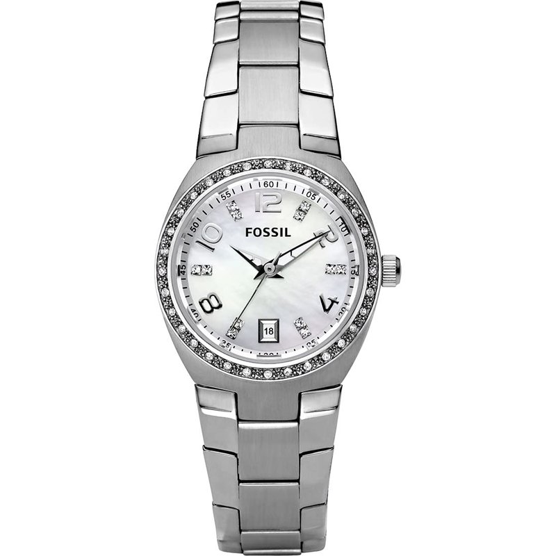 Image secondaire de Fossil Montre pour femmes Colleague, mouvement à quartz, boîtier en acier inoxydable argenté de 28 mm avec bracelet en acier ino