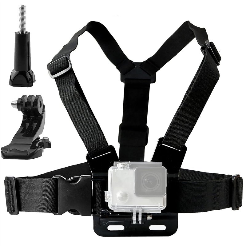 TEKCAM Harnais de Poitrine Support Fixation Poitrine Chesty Compatible avec Gopro Hero 13/12/11/10/9 AKASO GOOKAM Apexcam Jadfez