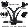 TEKCAM Harnais de Poitrine Support Fixation Poitrine Chesty Compatible avec Gopro Hero 13/12/11/10/9 AKASO GOOKAM Apexcam Jadfez