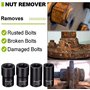 Spurtar 5 Pièces Coffret de Douilles Extracteurs de vis pour Enlever les Boulons Endommagés, Arrondis et Rouillés 17mm, 19mm, 21
