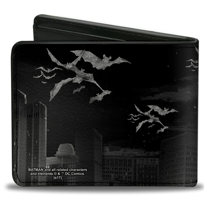 Image secondaire de Buckle-Down - Portefeuille à Deux Volets - Portefeuille en PU à Boucle - Batman Beauty of Flight Action Pose/Chauve-Souris/Skyli