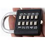 10-Digit Cadenas à combinaison Serrure Combinée, Métal étanche et Fermoir Combiné en acier plaqué - Noir Anti-vol Bouton Cadenas