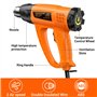 Décapeur Thermique Professionnel 2000W, SEEKONE Pistolet à Air Chaud 60-600℃ Température Réglable, 2 Débit d'air, Protection de