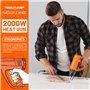 Décapeur Thermique Professionnel 2000W, SEEKONE Pistolet à Air Chaud 60-600℃ Température Réglable, 2 Débit d'air, Protection de