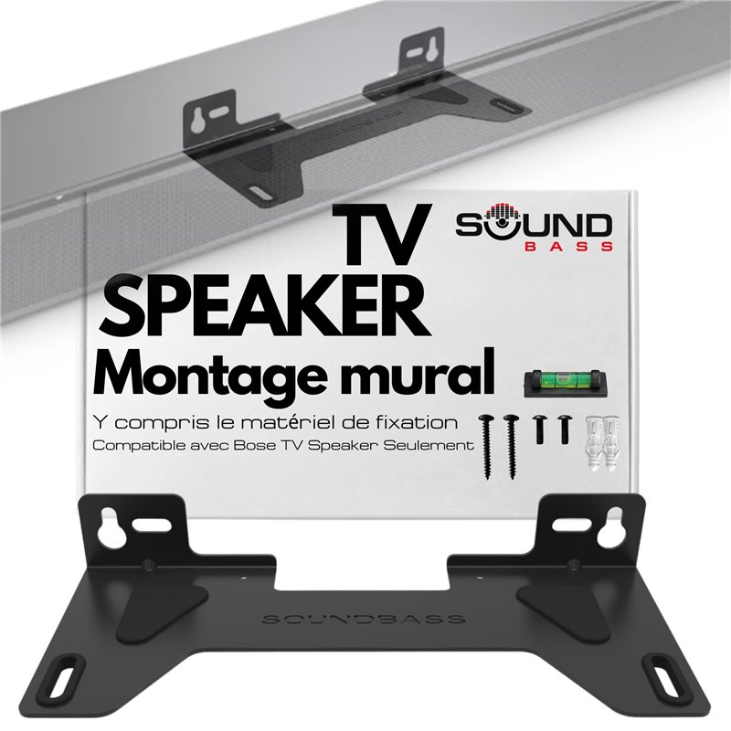 Kit Complet pour TV Speaker Mural Compatible avec Les Bose TV Speaker, Tout Le matériel de Montage est Inclus, Design réalisé au