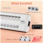 EBL Chargeur de Piles Indépendant 8 Slots, pour Charger 1-8pcs AA AAA Ni-MH Ni-CD Piles Rechargeables, avec Indicateur Intellige