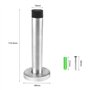 JaneYi (2 Pièces) Butées de Porte Arrêt de Porte en Inox Ø49x120mm Lourd Devoir Mur Butoir de Porte avec Amortisseur de Bruit Ca
