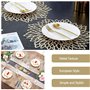 SNAGAROG 4 PCS Napperon de Table Decoratif en PVC 38x38cm Set de Table Antidérapant Bateausous Plat de Table Decoratif Dessous A
