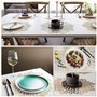 SNAGAROG 4 PCS Napperon de Table Decoratif en PVC 38x38cm Set de Table Antidérapant Bateausous Plat de Table Decoratif Dessous A