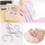 Anneaux de Livre, Anneaux de Reliure, 100 PCS Métalliques Anneaux Porte-clés à Bloc-note Anneaux Articulés pour Albums Scrapbook