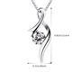 B.Catcher Femmes Collier en argent 925, Zircone cubique, Pendentif Diamanté, La fête des mères, Cadeau parfait pour les annivers