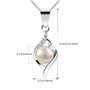 B.Catcher Collier en Argent 925 Pendentif incrusté avec Perle Perle d’Eau Douce Saint-Valentin Cadeau Parfait