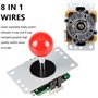 EG STARTS Classique Arcade DIY Kits USB Encoder Pour PC Joystick + 8 façons Stick + Chrome Plaqué LED Illuminé Bouton Poussoir 1
