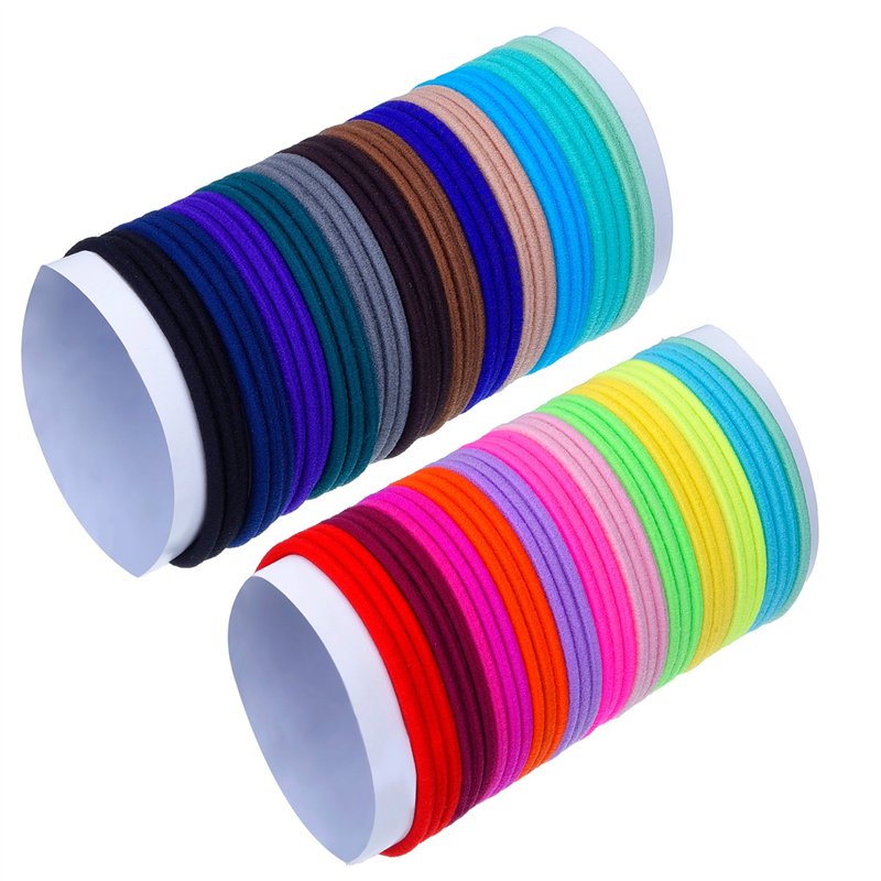 Image secondaire de 69 Pièces 3mm Multicolor Élastiques Bande de Cheveux Aucun Métal Élastiques Doux