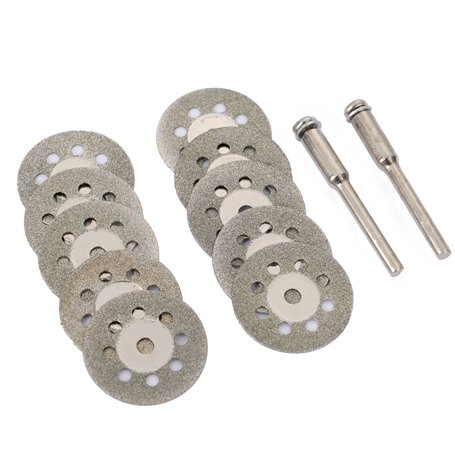 Blulu Lot de 12 mini-disques à tronçonner perforés 22 mm