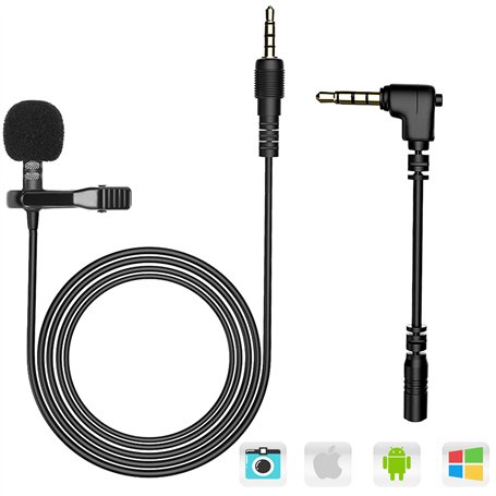 AGPTEK Microphone pour PC 3.5mm Jack Audio
