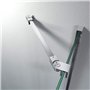 40 cm en acier inoxydable sans cadre Porte de douche Panneau fixe Wall-to-glass Barre de support pour 6mm 8mm 10mm en verre épai