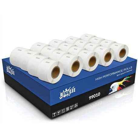 RINKLEE 99010 S0722370 Étiquettes Compatible pour DYMO LabelWriter 4XL 450 400 330 320 310 Duo/Turbo/Twin Turbo SEIKO SLP 450 43