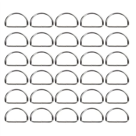 BuxiuGK 30Pcs Anneaux en D Boucle en Métal 32mm